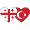 Georgia Turkey Flag Heart