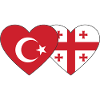 Turkey Georgia Flag Heart