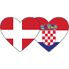 Denmark Croatia Flag Heart