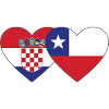 Croatia Chile Flag Heart