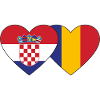 Croatia Romania Flag Heart