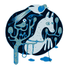Peacock and doe