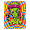Hippie Alien Psychedelic Trippy