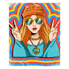 Hippie Woman Psychedelic Trippy
