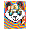 Hippie Panda Psychedelic Trippy