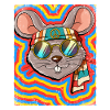 Hippie Mouse Psychédélique Trippy