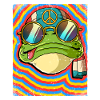 Hippie Frog Psychedelic Trippy