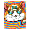 Hippie Hamster Psychédélique Trippy