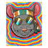 Hippie Chinchilla Psychédélique Trippy
