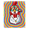 Hippie Poulet Psychédélique Trippy