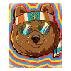 Hippie Bear Psychedelic Trippy