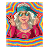 Hippie Old Woman Psychedelic Trippy