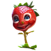 Fraise mignonne drôle