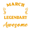March 1973 Legends Birthday Gift