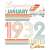 Janvier 1932 Anniversaire homme