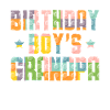 Birthday boy Grandpa building blocks