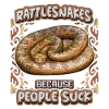 Snake, rattlesnake, slogan People-Suck