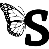 letter S butterfly