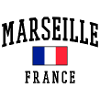 Marseille France Flag City lettering