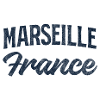 Marseille Frankreich Retro Script