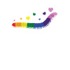 Un mille-pattes arc-en-ciel fantastique pour les gays