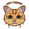 Happy Purrsday Cat On Purrsday