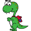 T-Rex with backpack