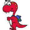 T-Rex with backpack