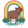 Capybara St Patricks Day Rainbow