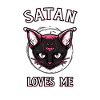 Satan m’aime Chaton satanique Goth