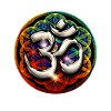 Psychédélique Om Symbole Spirituel Zen