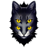 chat avec 2 paires d'yeux