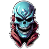 Alien Skull - Blue Monster