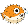 Puffer fish vector illustration
