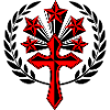 cross in laurel wreath