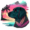 Restful Labrador Retriever Illustration