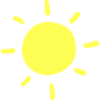 Sun, simple, shiny