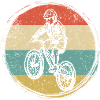 Retro BMX Rider Circle