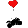 Motorcycle with heart