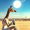 Giraffe thinks about life