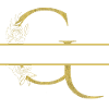 Personalisierter Blumengoldbuchstabe G