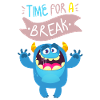 Funny-Monster Motivational Quote Be-Happy Quote