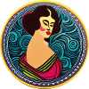 Woman Badge ArtNouvaue 15