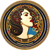 Woman Badge ArtNouvaue 10