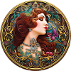 Woman Badge ArtNouvaue 04 01