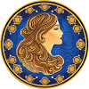 Woman Badge ArtNouvaue 09