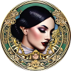 Woman Badge ArtNouvaue 14