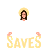 Jésus sauve avec un halo