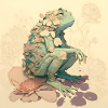 in harmony with nature frog