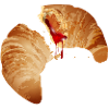 The popular croissant filled with jam